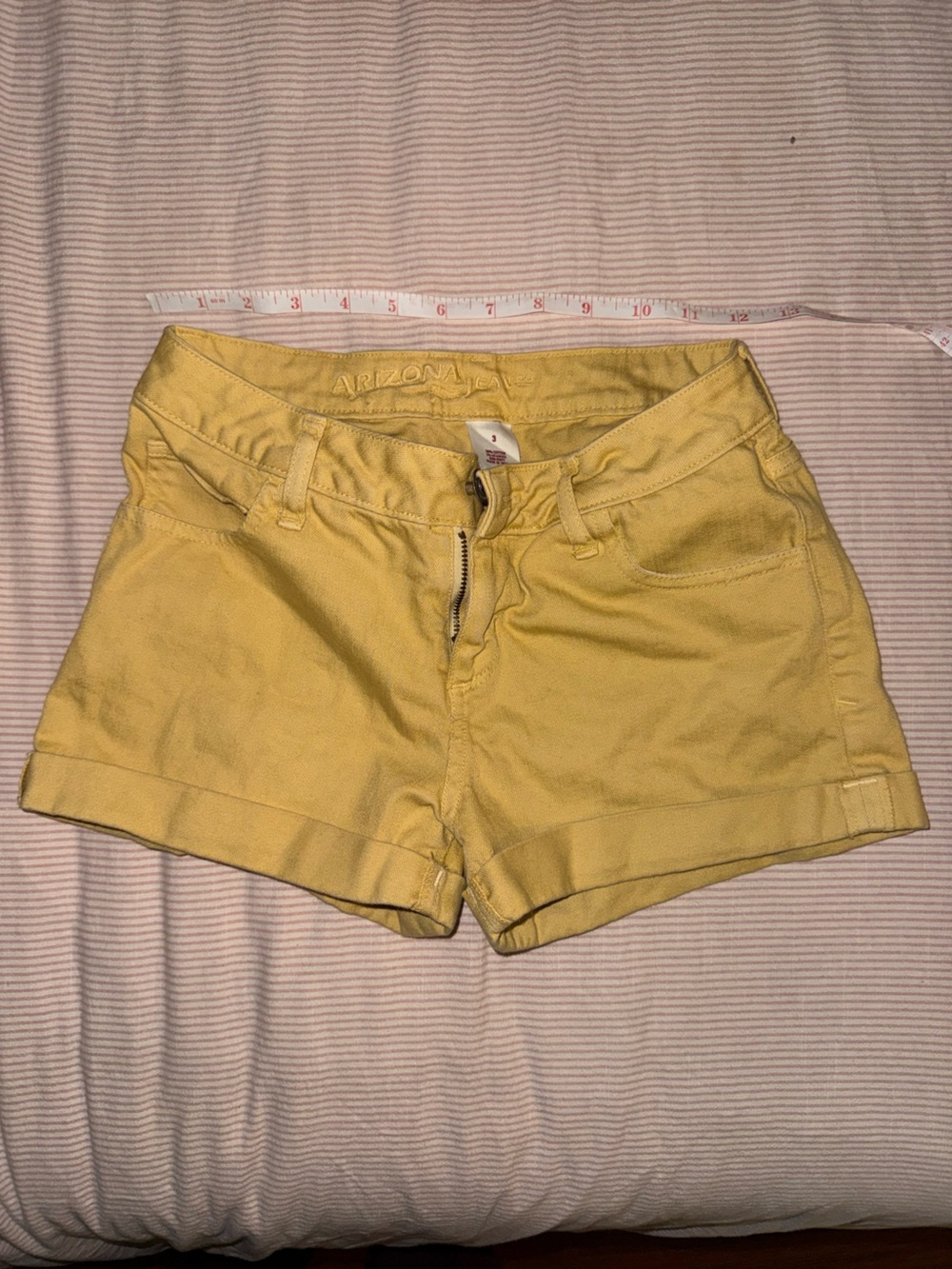 Arizona Jean Company Bright Yellow Women’s Cotton Blend Shorts